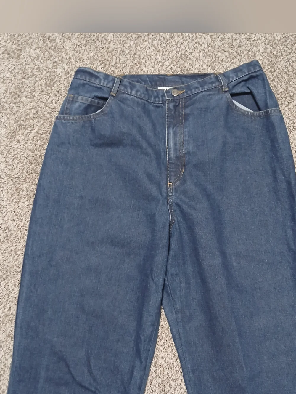 Chico's 100% Cotton Embroidered Wide Leg Denim Jeans - Multicolor Floral Detail - Picture 4 of 16